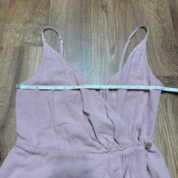 Free People Call It Simple Love Wrap Mini Dress Blush Pink Size Medium Cotton - Picture 7 of 9